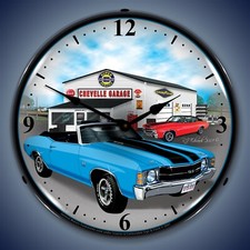 1971 Chevelle Wall Clock Led Lighted