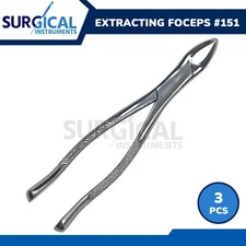 3 Pcs Extracting Forceps #151 Dental Surgical Instruments Stainless German Grade