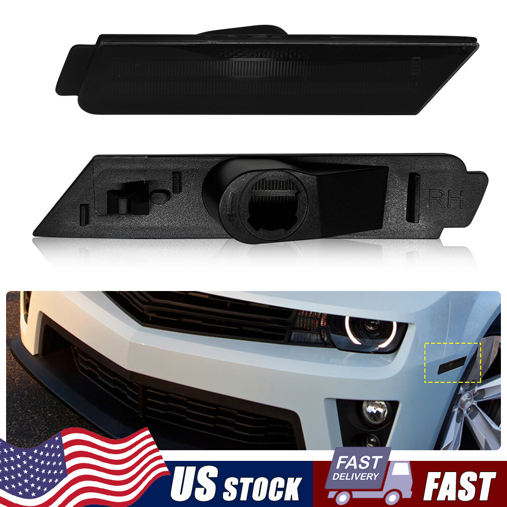 2010-2015 Chevy Camaro Smoke Lens Side Marker Lights & Reflectors