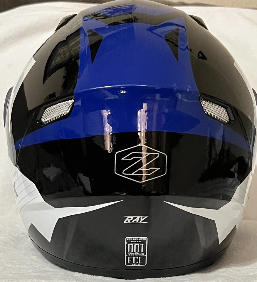 Casco Zox Galaxy Ray - Cara Completa Negro/Azul - DOT/ECE MT-FF101 Talla Mediana Foto 3 de 4