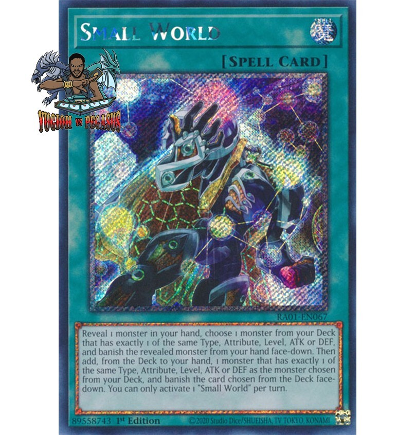 yugioh small world card Yugioh! 1x Small World RA01-EN067 Platinum Secret Rare 1st Ed NM