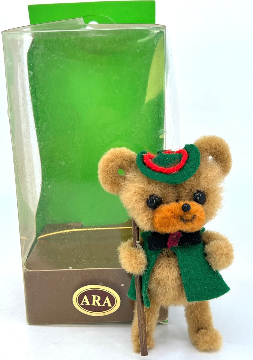 Ara Austria Alpine Hiker Teddy Bear Wool Plush Chenille Stem 4in