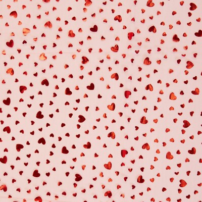 1m x 1,45m Twinkle Tüll Rot  Herzen Meterware für Fasching oder Schultüte / Deko