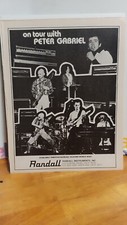 PETER GABRIEL RANDALL AMPLIFIERS ORIGINAL 1979 VINTAGE PRINT AD 11 X 8.5 979