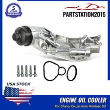 For Chevrolet Cruze Aveo Engine Oil Cooler W/ Oil Filter Assembly TOPAZ 93186324