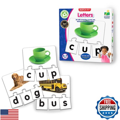 The Learning Journey: Match It! - Letters - 20 Piece Self-Correcting Spelling