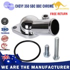 Chrome Water Neck Thermostat Housing 21 Degree For Chevy 350 SBC BBC 1968-1986