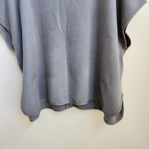 Zara Vest Girls 13-14 Year Gray Full Zip Pancho Cardigan Knit Layering Oversized - Picture 6 of 17