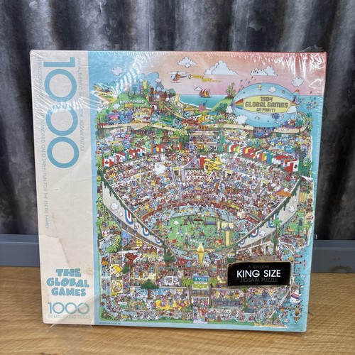 Hallmark Springbok 1984 The Global Games 1000 Piece Puzzle 24x30 Olympics Sealed