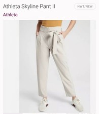 Athleta Skyline Pants II Women's size 18 Travel Athleisure Beige 