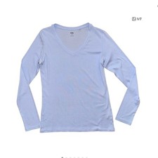 Uniqlo Sky Blue V-Neck Tee