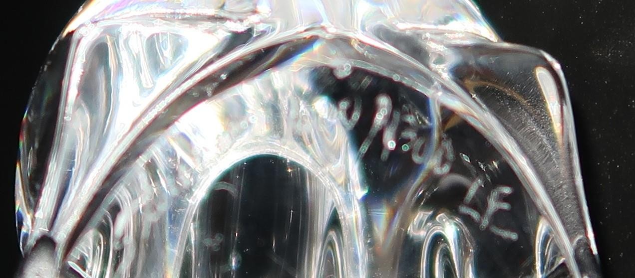 Stueben Glass #5543 HARE LE 1000/1300 Hand Cooler, Paperweight, Rabbit, Bunny 3"