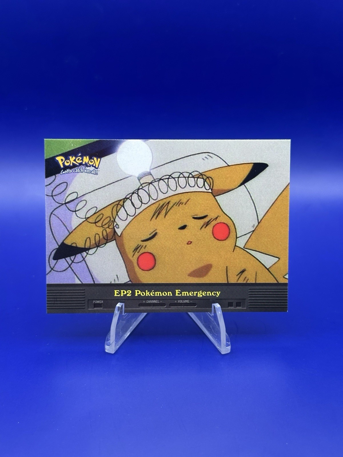 Pokemon Topps TV Animation rainbow Foil Emergency #EP2 - 1st Ed Blue Logo - NM