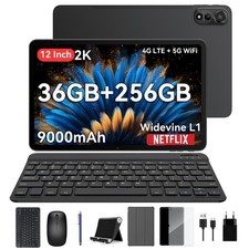 Blackview Mega 2 Gaming Tablet 12 Inch 36GB 256GB Android15 Tablet with Keyboard