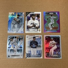 Edward Cabrera Rookie Card Lot (6) Miami Marlins / Cubs RC