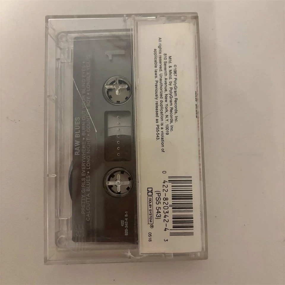 Raw Blues Cassette Tape John Mayall Eric Clapton Otis Spann Green - Imagem 2 de 4