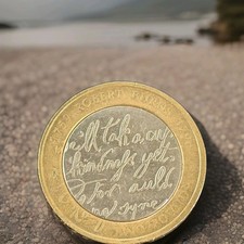 Rare £ Pounds Coin 2009 Robert Burns Auld Lang Syne £2 Two Pound Coin 1759-1796