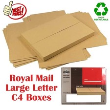 Royal Mail Large Letter Cardboard PiP Box Size C4 A4 Shipping Mail Postal Boxes