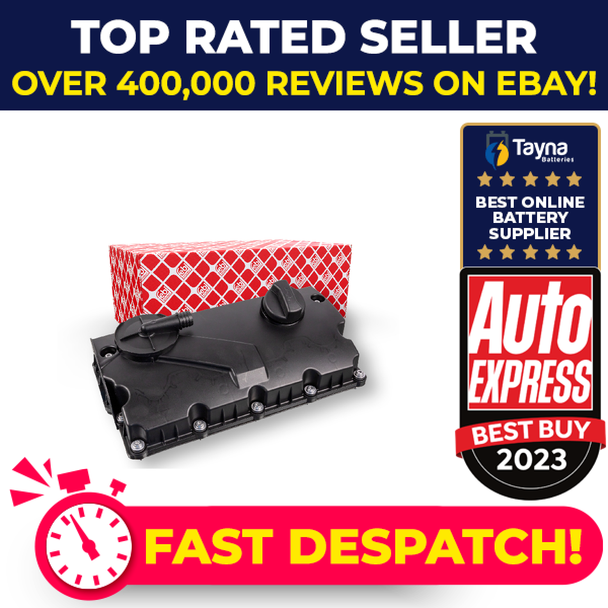 Cylinder Head Cover fits VW POLO 9N 1.9D 01 to 09 038103469AD 038103469AH Febi