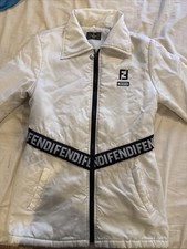 Fendi Jeans Amor Italy Roma Jacket White Size Small Vintage