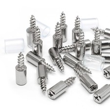 30pcs Shelf Support Peg with Non-Slip Sleeve, Nickel Plated Shelf Pins, Screw...