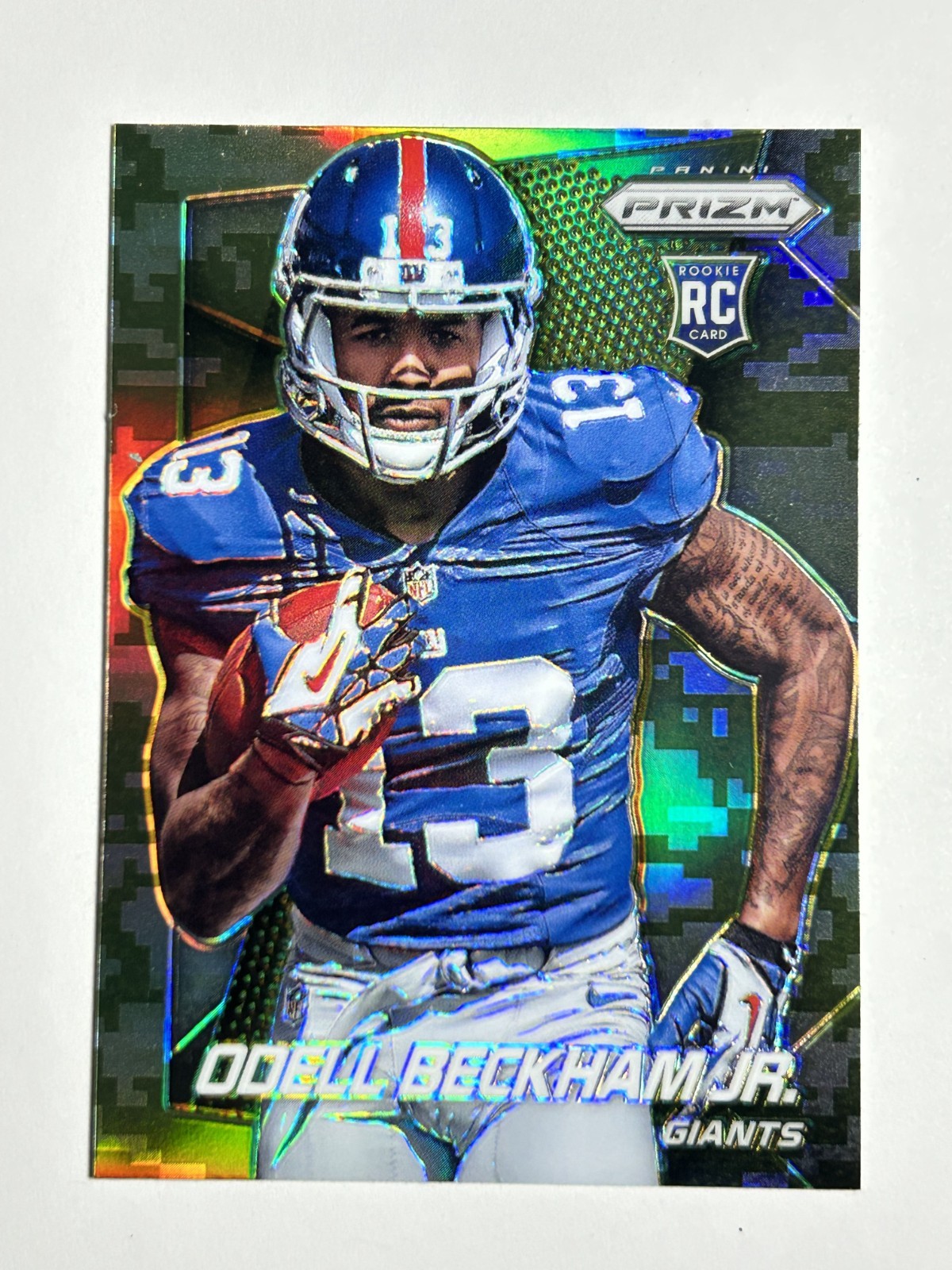 2014 Prizm ODELL BECKHAM Jr Rookie Card RC #282 CAMO Prizm