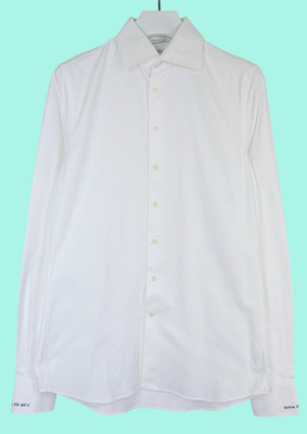 Suitsupply Egyptian Cotton Extra Slim Fit Formal Formelle Shirt Herren 40-L Weiß