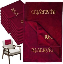 12 Pieces Velvet Reserved Chair Signs for Weddings &ndash; Gold Foil Church Pew Seatin