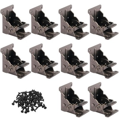 10 Pack Heavy Duty Folding Table Leg Brackets Self Locking Hinges DIY