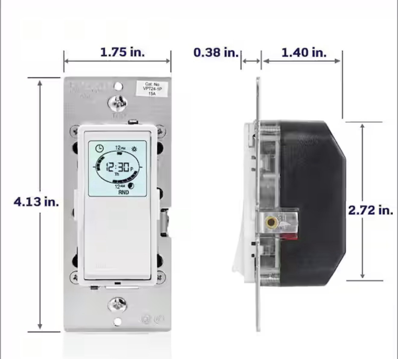 Leviton Vizia+ for Decora 24 Hour Programmable Timer Wall Switch VPT24-1PZ