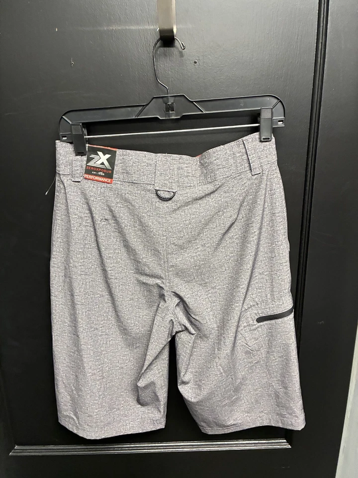 NWT Boys Zero Xposure Gray Performance Shorts - Size 14 - Image 3 of 3