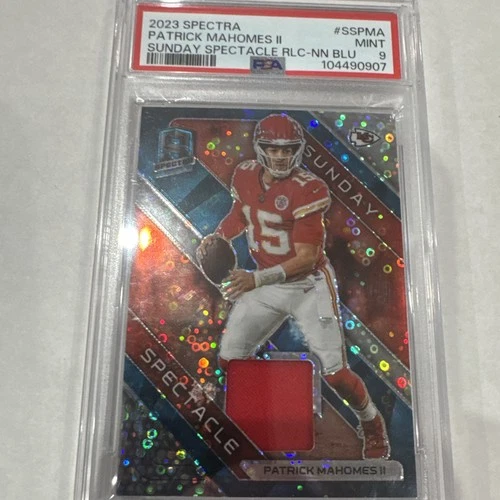 2023 Panini Spectra Blue Disco Patrick Mahomes Sunday Spectacles Relic /60