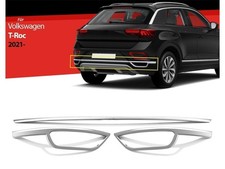 Auspuffblenden Stoßstangenleiste für VW T-Roc 2017-2024 Diffuserleiste 3tlg