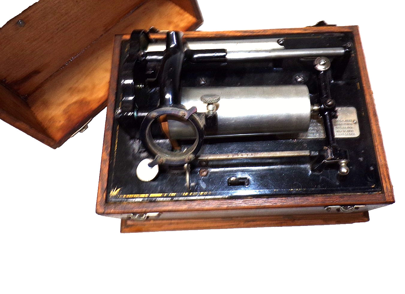 EDISON STANDARD MODEL A CYLINDER PHONOGRAPH EARLY 4 LATCH SQUARE CASE STANDARD
