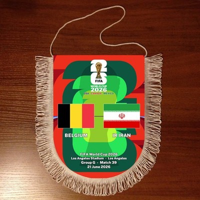 Pennant Belgium - IR Iran World Cup 2026 Football Team