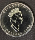 1998 Canadian Silver Maple Leaf 1 oz — photo from another recent sale