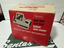 Vintage Sears 9926 Easi-Load Lighted 2x2 Inch Slide Viewer With Box. Working
