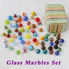 Glass Marbles Set Glass Beads Vase Fish Tank Decoration Kids Toy Game DIY Crafts
