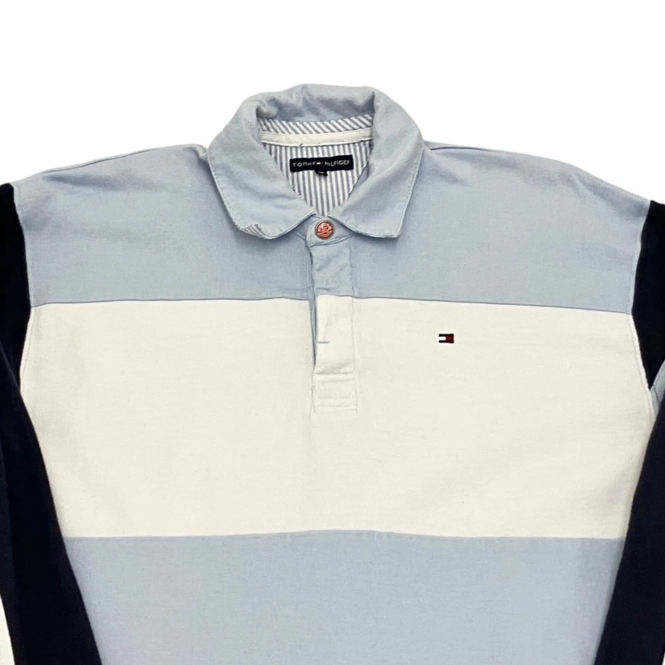 Tommy Hilfiger Polo Shirt Blue Girls Size 16 Long Sleeve 100% Cotton - Image 2 of 4