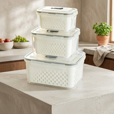 Produce Saver Behälter mit Siebeinsatz für Kühlschrank 850/1750/3300ml