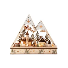 Kurt Adler Battery-Operated Light-Up LED Christmas Mountain Village
