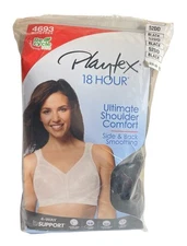 Playtex 52DD 18 Hour Ultimate Shoulder Comfort Wireless Tag Free Bra 4693 New