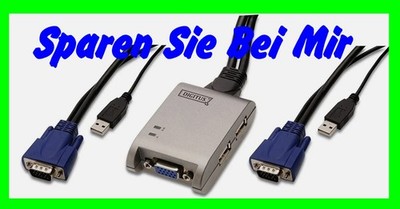  ️ DIGITUS KVM-Switch 2-fach VGA + USB, HerstellerNr. DS-11200  *NEU & OVP*