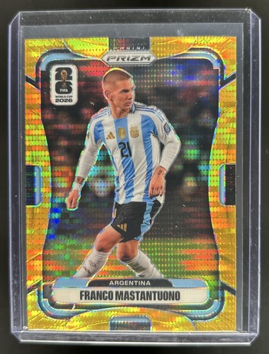 2026 Panini Prizm World Cup Franco Mastantuono Preferred Gold #/10 Argentina
