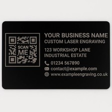 Custom Laser Engraved Aluminium Metal Business Card with Personalised QR Code