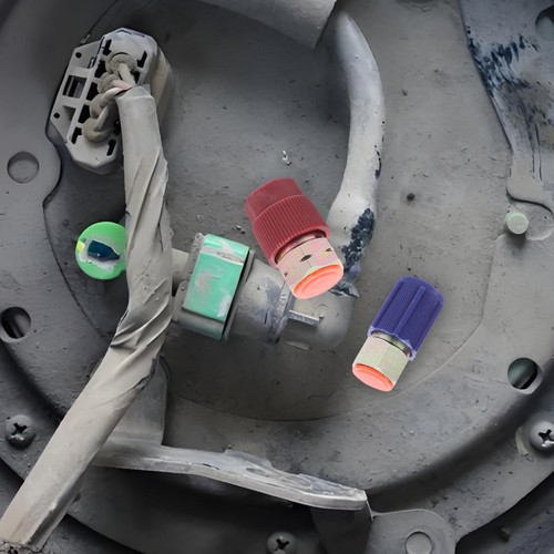 2 Pieces Automobile Adapter Quick Coupler Retrofit Fitting Kit R134a - 第 7/12 張圖片