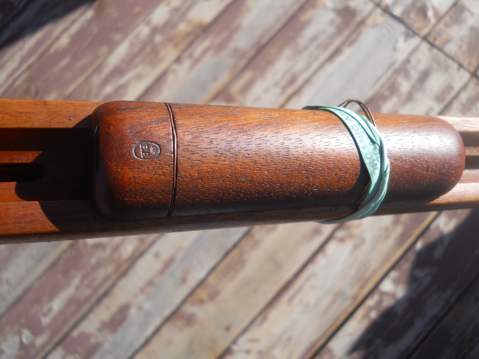 Argentine Mauser model 1891  Rifle wood stock w handguard good acceptance stamps