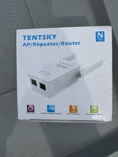 Tentsky WiFi Extender AP Repeater Router Dual LAN Ports 2.4GHz Signal Booster