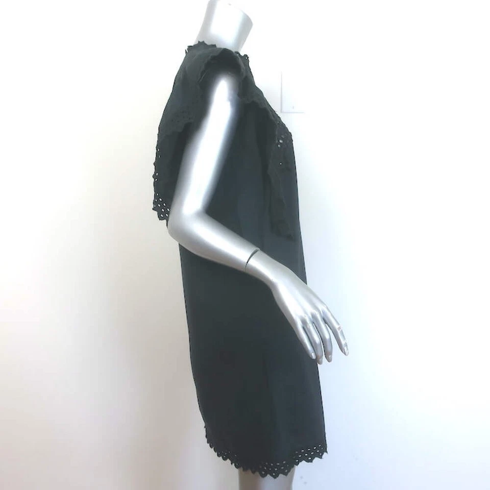 Mini Vestido Isabel Marant Etoile Scarla Bordado Inglés Negro Algodón Talla 38 Foto 4 de 4