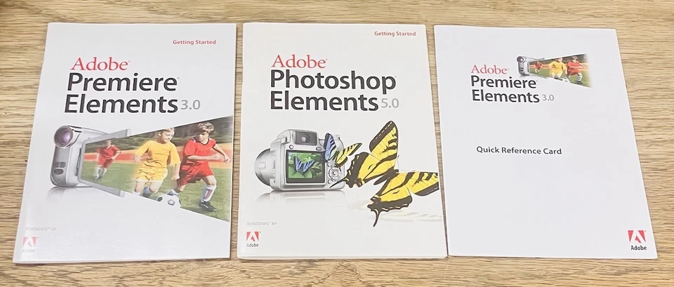 Adobe Photoshop Elements 5.0 & Premiere 3.0 Box Set (2006, CD, XP/Vista) Vintage - Image 4 of 4